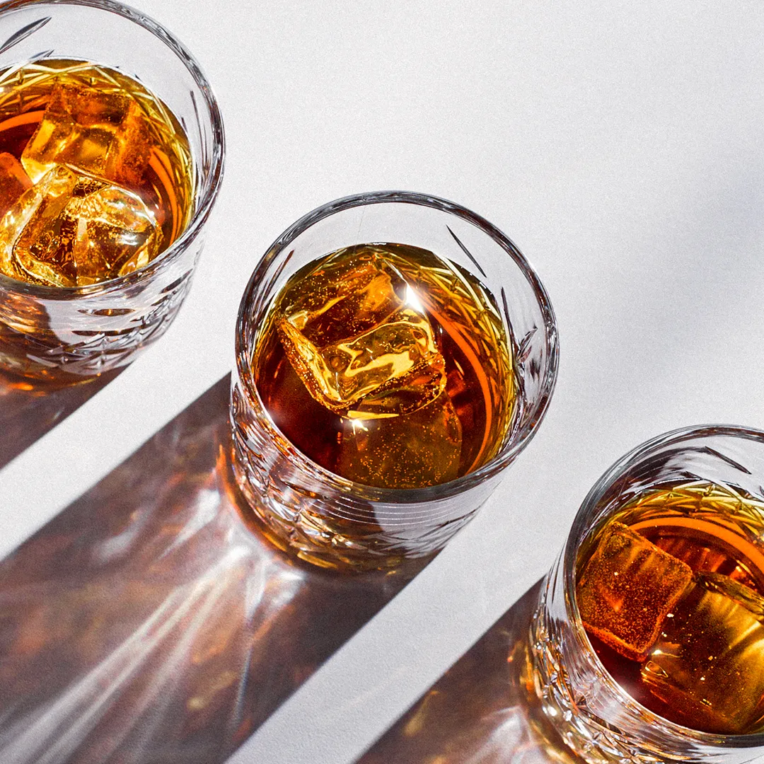 Three glasses of Duvel Distilled aged in Marsala casks.