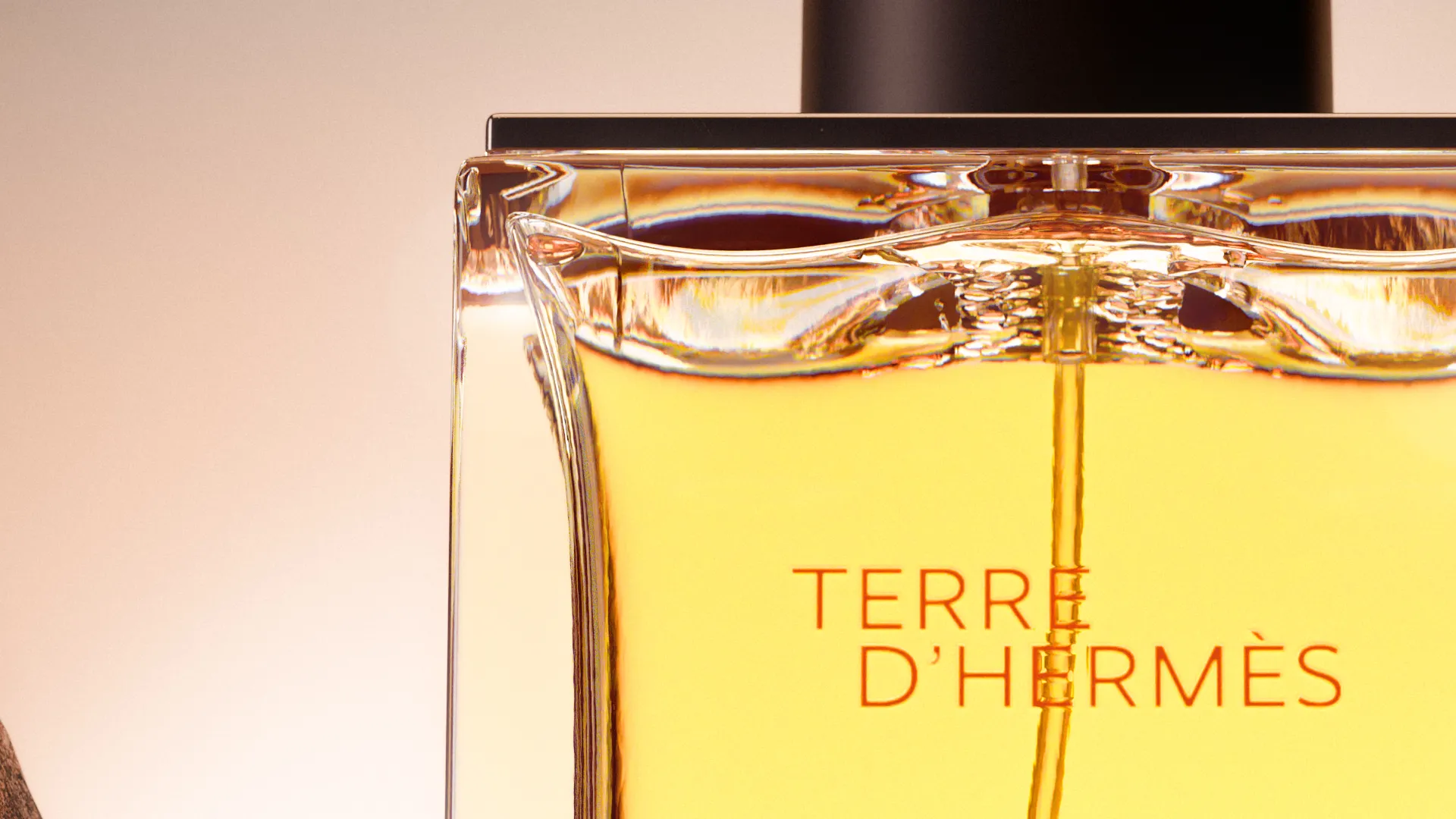 Close-up of a packshot of Terre d'Hermès perfume